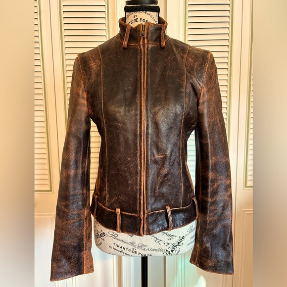 Macy's Jackets & Blazers - Macy’s Leather Moto style coat